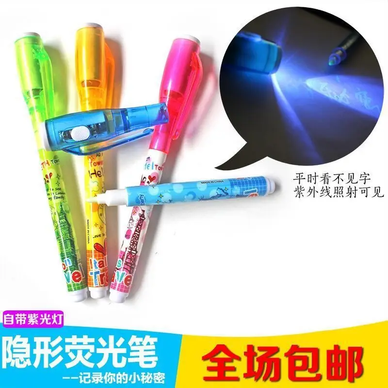 

Оптовая продажа, независимая станция, флуоресцентная маркерная ручка для студентов с бесцветной ультрафиолетовой лампой, невидимая маркир...