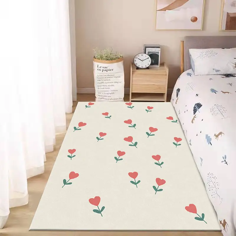 Простой современный ковер с принтом прикроватный для спальни комнаты девочек