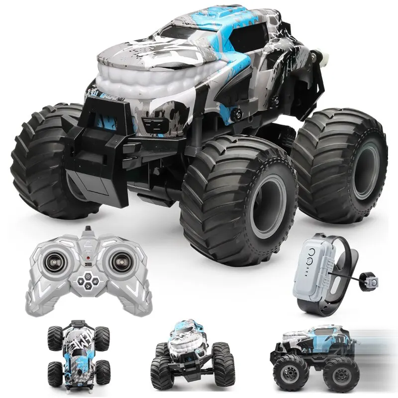 

2.4G RC Car 360° Spin Toy Car 2WD Spray with LED Light Stunt Off-Road Vehicle Drift Monster Truck Remote Control Car for KidsToy