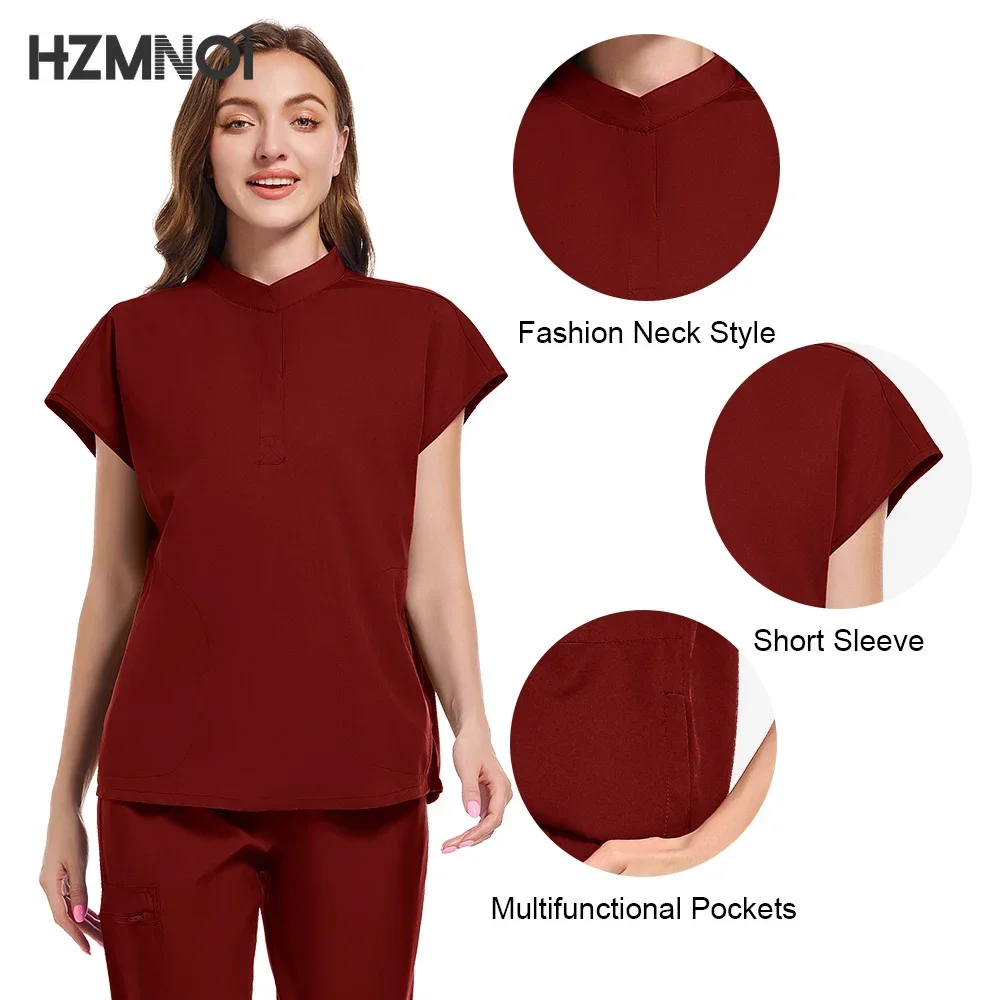 Многоцветная унисекс с короткими рукавами аптечная униформа медсестры