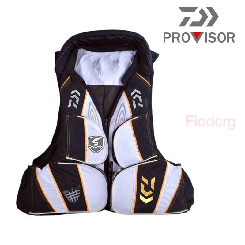 

2022 Daiwa NEW Fly Fishing Vest Adjustable Mutil-Pocket Packs & Detachable Floatation Cushion Fishing Vest Fishing Life Jacket