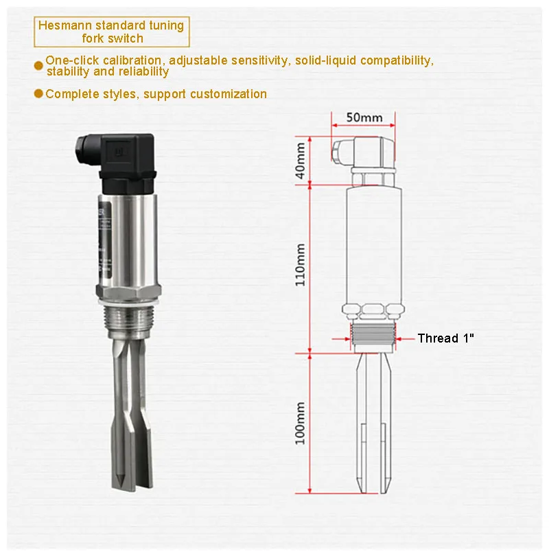 

Компактная вибрационная вилка ZHQ-YCS10 для измерения уровня воды