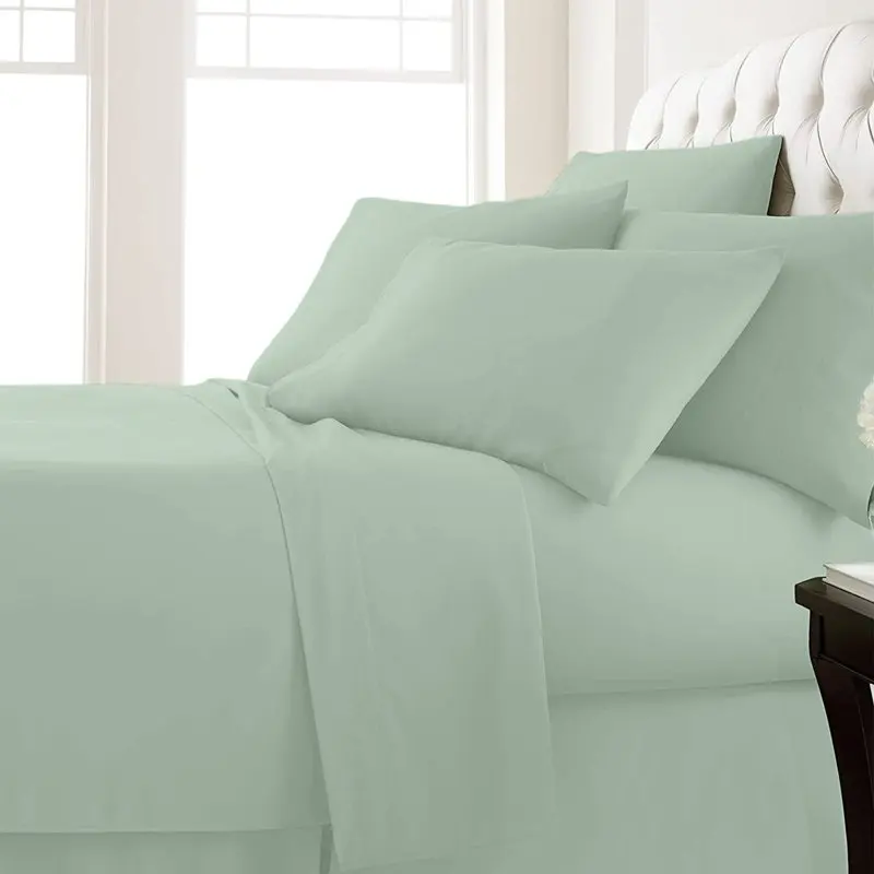 

2023 Amazing Hot Sales High Quality Microfiber Twin Sheet Set 3 Piece Celadon Green