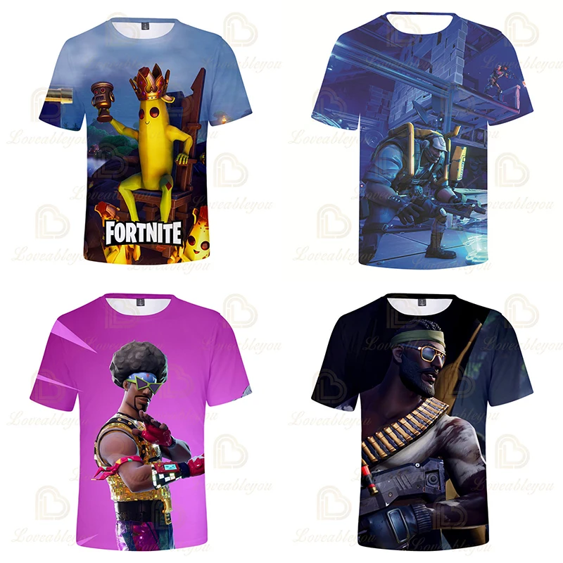 

Fortnite Battle Victory Royale Tops 3d Children Short-sleeve T-shirt Cartoon Boys Girls Harajuku Unisex Casual Tshirt Camisetas