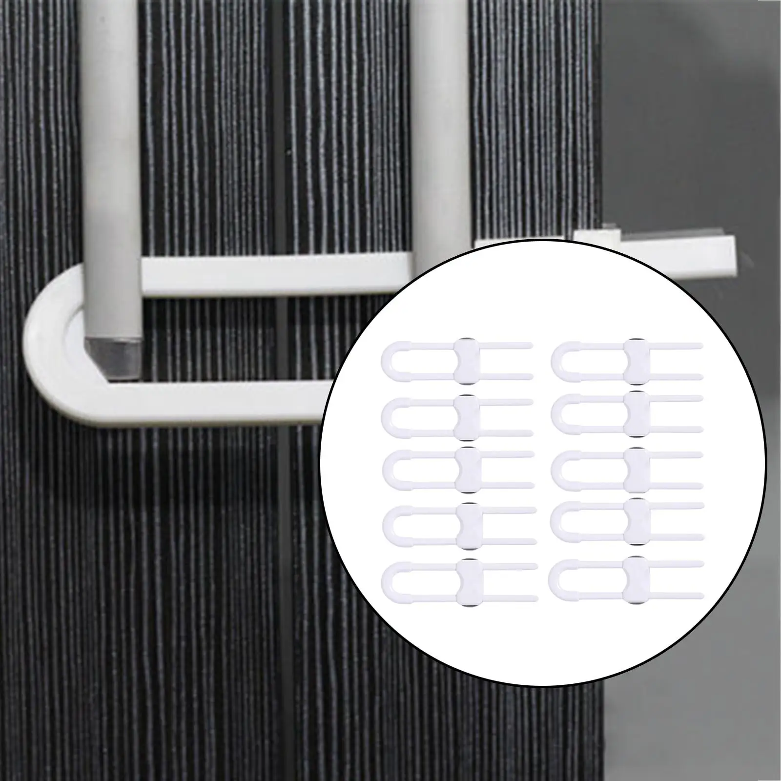 

10Pcs Baby Proofing latches Multifunctional Child Safety for Handles Home