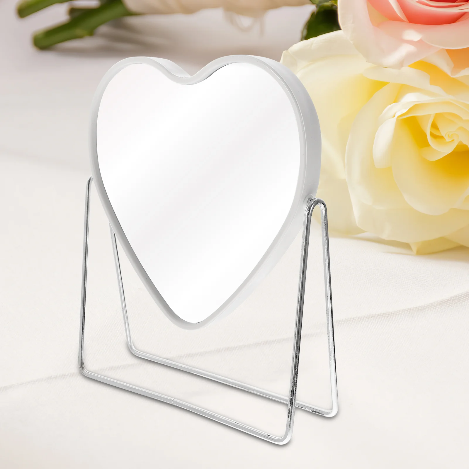 

5 PCS Double Sided Makeup Mirror Round Mirror Mirror Makeup Portable Bedroom Mirror Iron Frame Desktop Mirror Mirror Home Girl