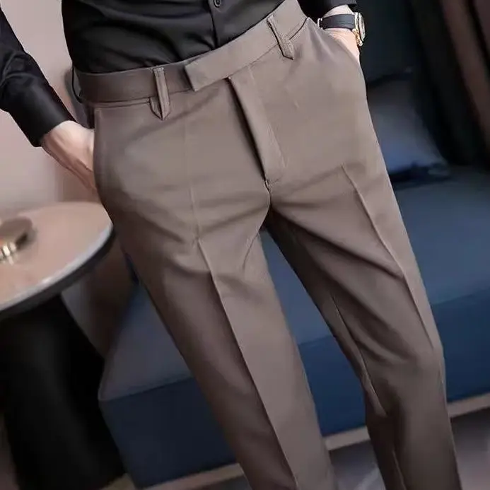 Брюки для костюма Неаполь мужские капри облегающие узкие брюки осенние деловые