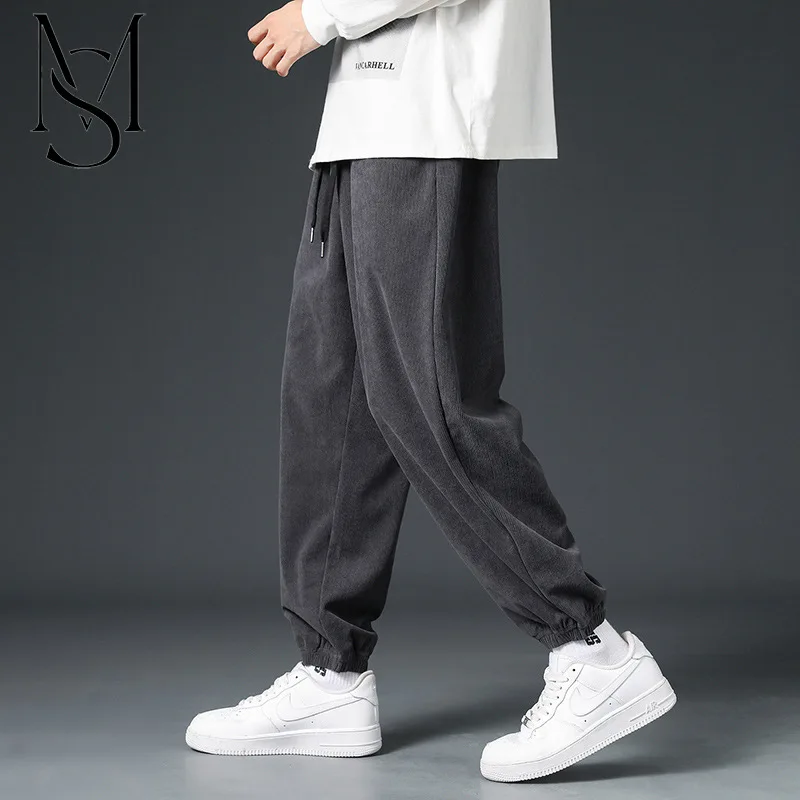 

Corduroy pants Men's autumn Korean version trend loose casual pants Spring and autumn pants Versatile sports leggings