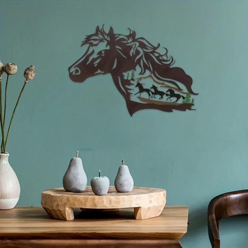 Металлическая железная лошадь Hello Young в западном стиле тень домашний коричневый