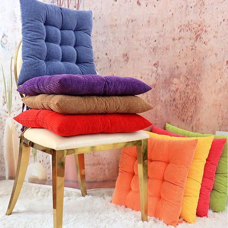 

Four Seasons Universal Square Corduroy Cushion High-quality Living Room Decor Stool Pad Solid Color Dining Chair Non-slip Mat
