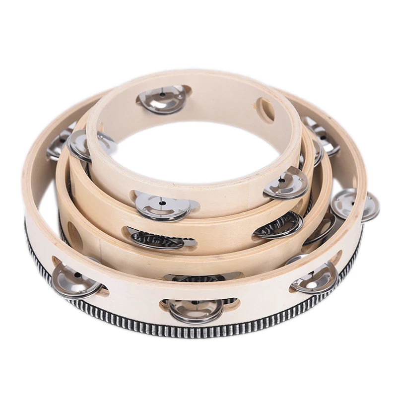 

6" Musical Instruments Tambourine Drum Children Educational Tambourine Round Percussion for KTV Party Dancing Toys