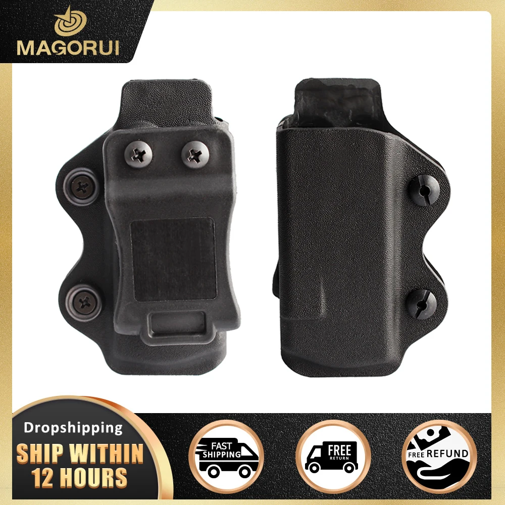 

MAGORUI 1 шт. IWB/OWB чехол для пистолета, один журнал, чехол Mag, чехол для Glock 17 19 26/23/27/31/32/33