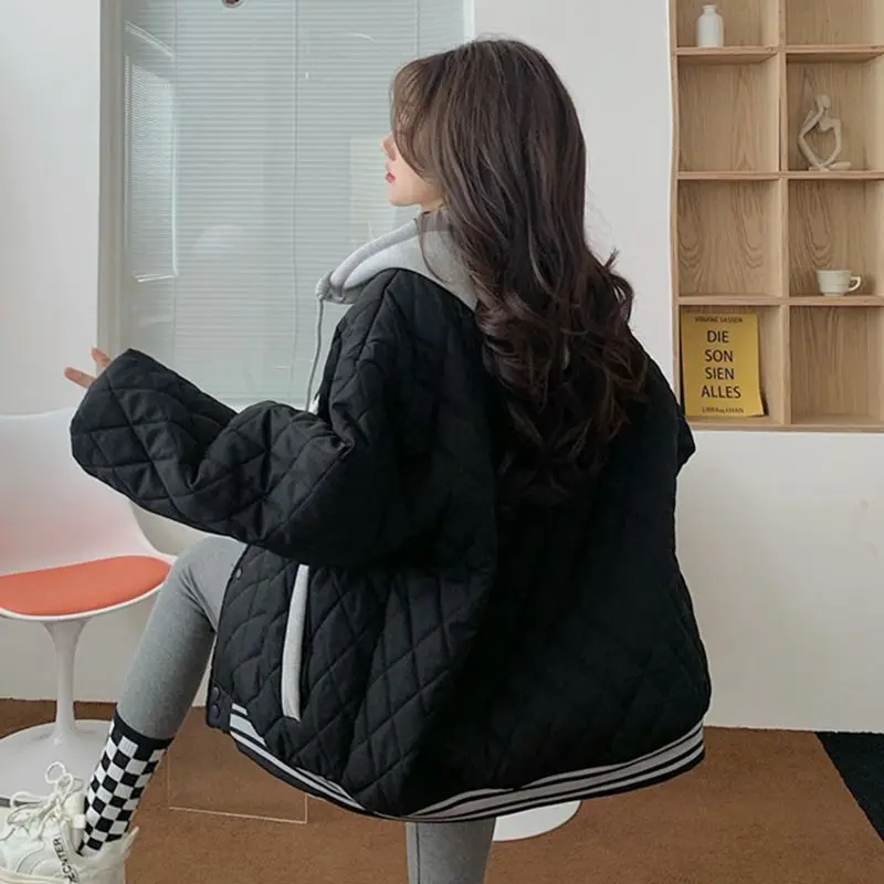 Winter Coat for Women Coats Jackets Hooded Cotton Padded Jacket Loose Aviator Jacket Baseball Cotton Jacket New