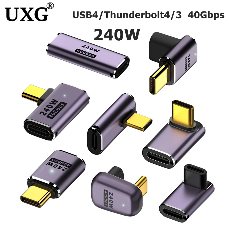

240 Вт металлический адаптер USB Type C OTG 40 Гбит/с для быстрой передачи данных и планшетов
