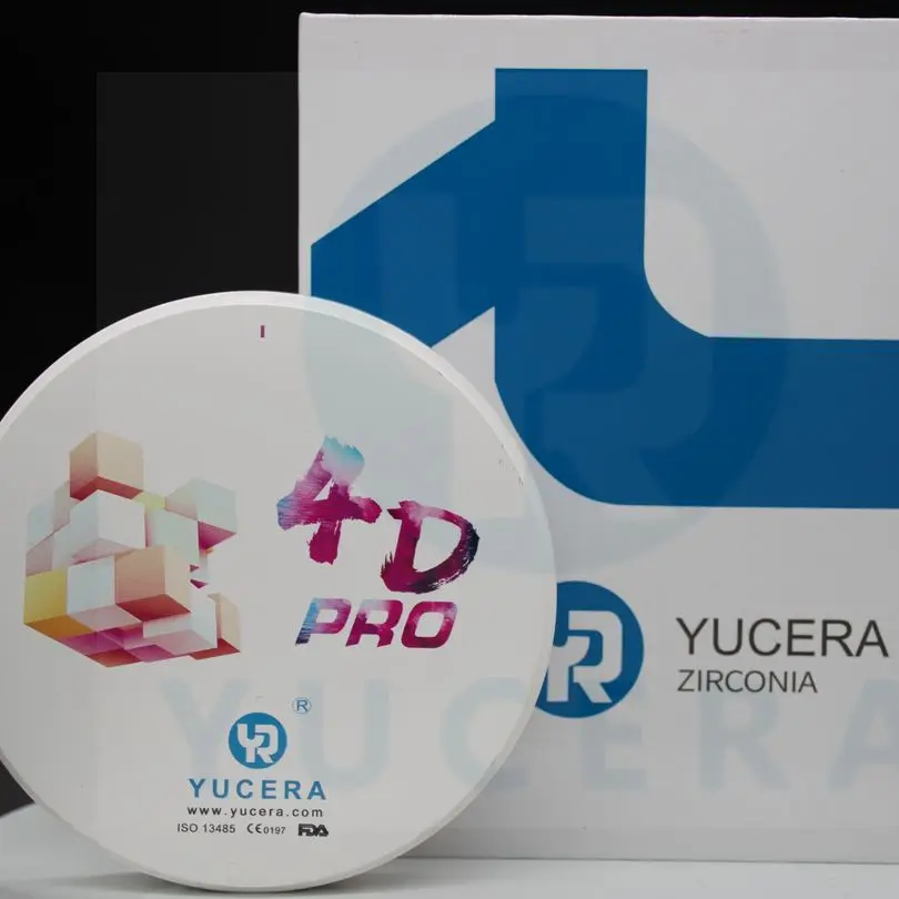 Yucera 4D Pro Multilayer 98x12mm Dental Implant Materials Cad Cam 8 Layers Color Gradient For Lab