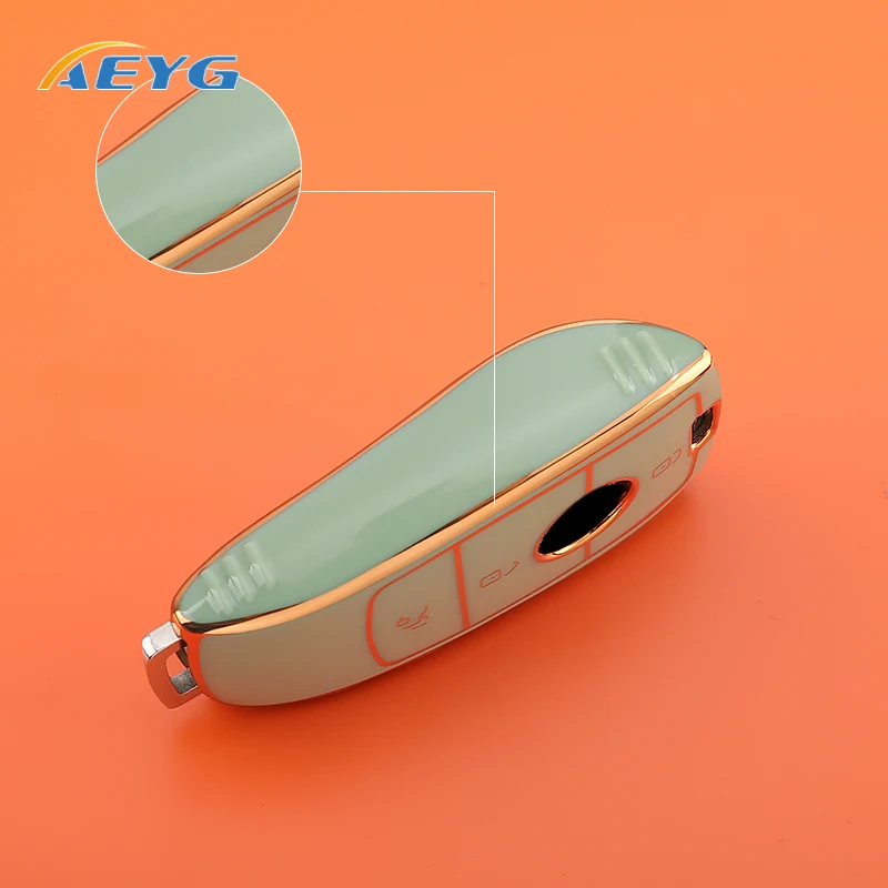 Акция ТПУ чехол для автомобильного ключа с полным покрытием Mercedes Benz E C G M R S Class W204