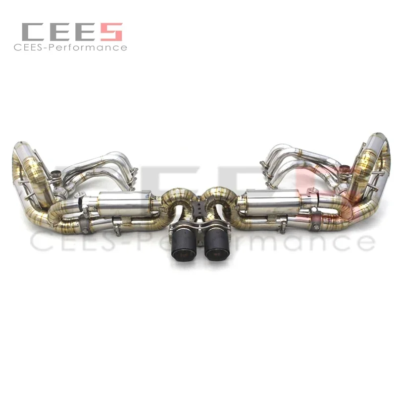 CEES Catback Выпускной коллектор для Porsche 911 991/991.1 GT3 4.0L 2015-2018 Глушитель выхлопной трубы