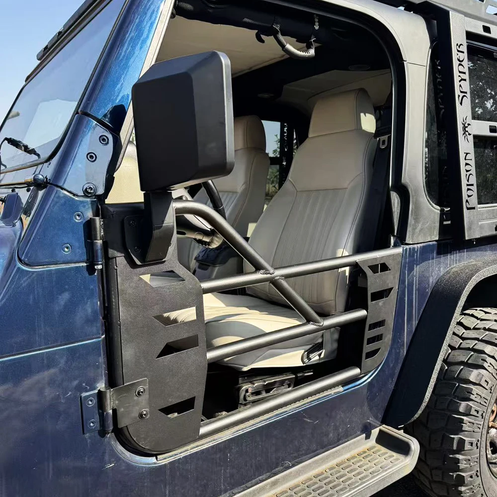 Полудвери стальные черные с 2 зеркалами для Jeep Wrangler TJ 1997-2006 2-дверные T010 SXMA (art.: 3920db406a4df) - 3920db406a4df