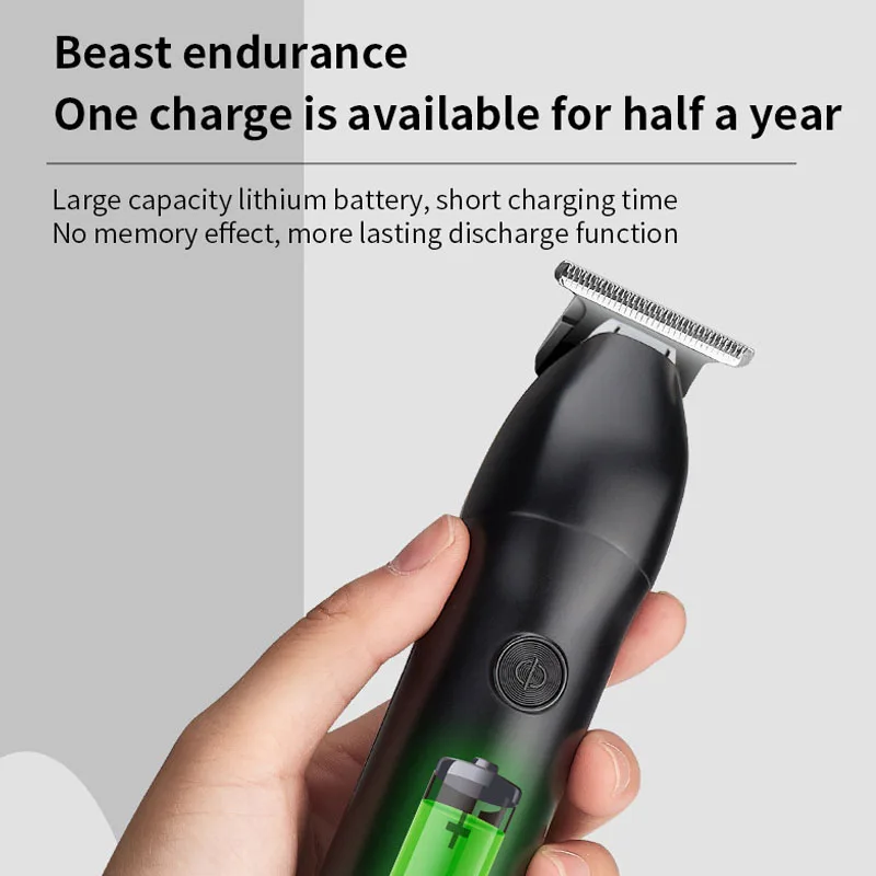 Metal Hair Trimmer Machine For Men USB Rechargeable Electric Shaver Beard Barber 2000mAh battery Hair Cutting Machine for Aldult enlarge