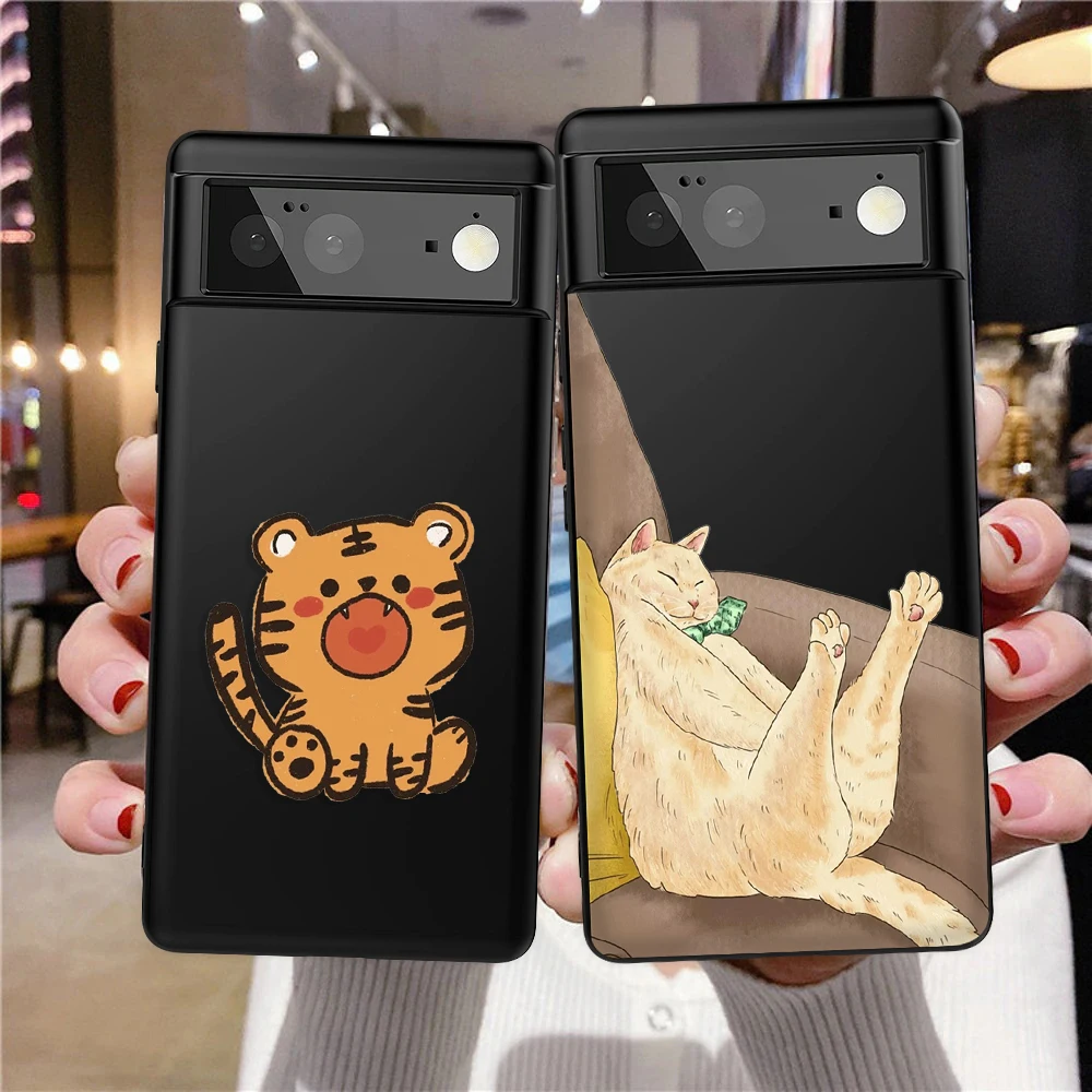 

Cartoon Tiger Case For Google Pixel 7a 7Pro Phone Cases For Pixel 7 6a 6 6Pro 5 5a 5G 4XL 4 3XL 3 3a 3aXL 4a Soft TPU Cover Capa