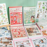 50sheets kawaii stickers book kit diy journal album diary scrapbooking cute school stationary supplies handmade with love