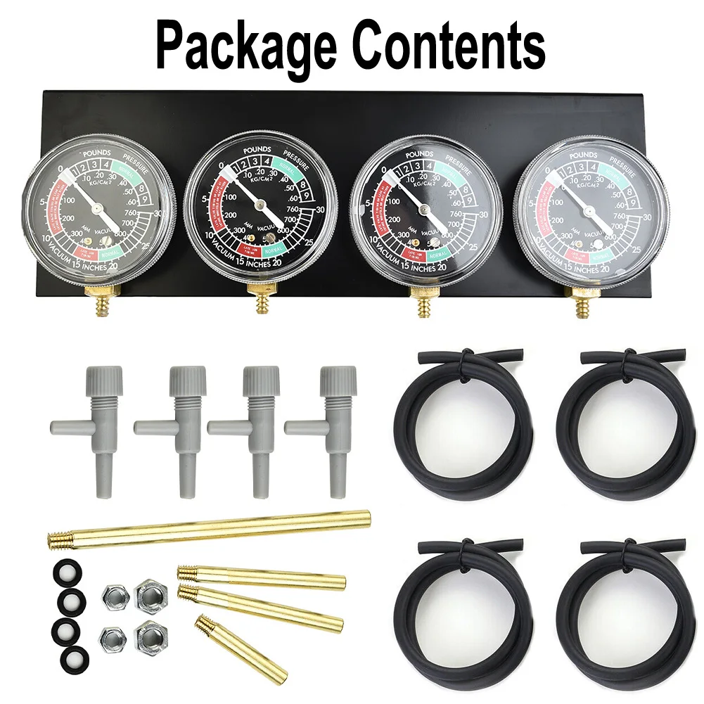 

Motorcycle Carburetor Vacuum Balancer Synchronizer Gauge 2/4 Cylinder Kit Gauge 2/4-Carb Set For 2 3 4 Cylinder Engines