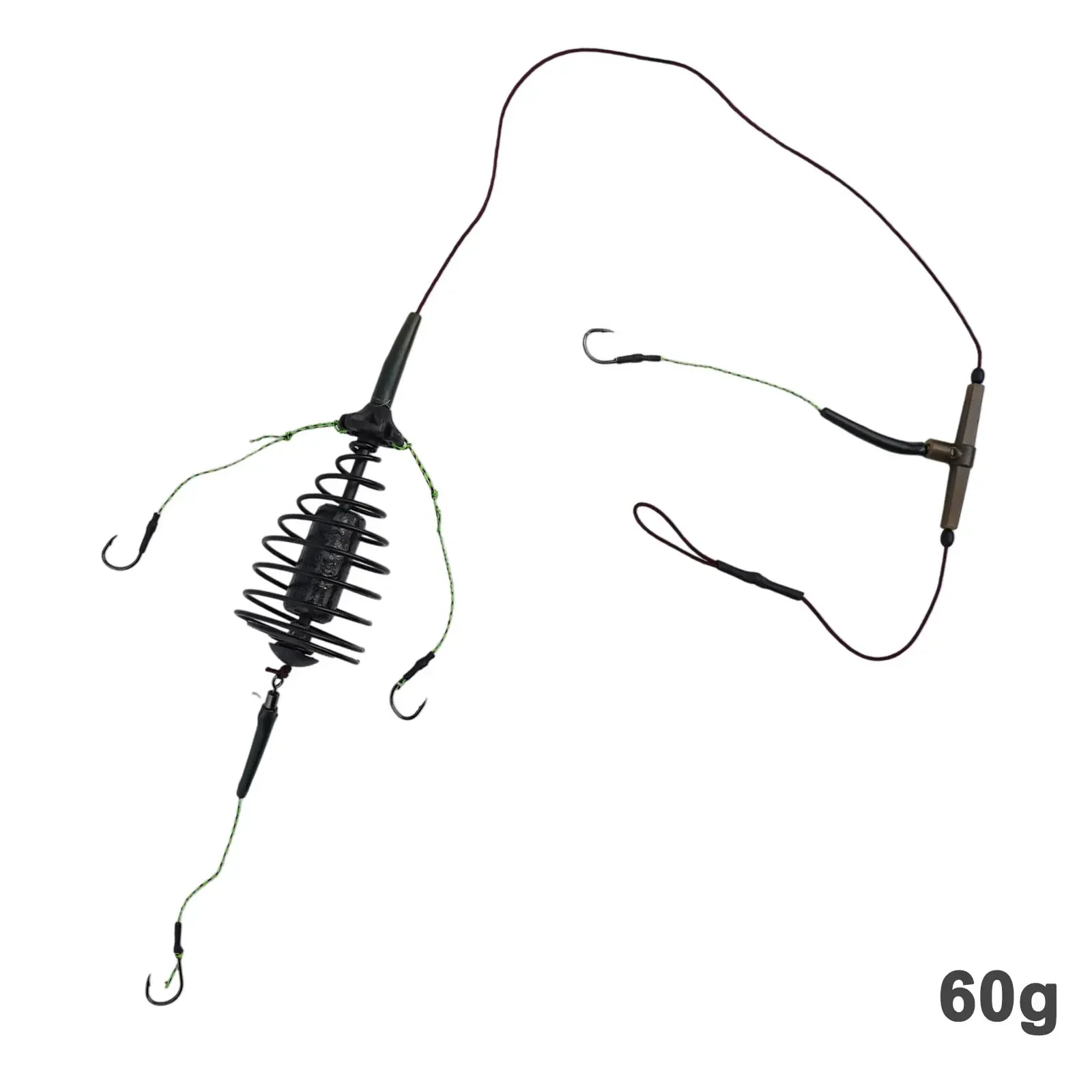 markii Carp Fishing Feeder Set 50cm Klatka na przynętę ze stali węglowej z haczykiem i akcesoriami do ciężarków 30-80g Akcesoria wędkarskie