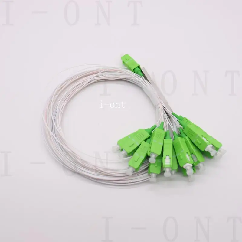 Free shipping 10 PCS/Lot 1X16 PLC Fiber Optic Splitter Color SC/APC SM 0.9mm G657A1 PVC 1m FTTH Fiber Optic Splitter Unequal