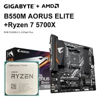 Комплект материнской платы GIGABYTE B550M AORUS ELITE + процессор AMD Ryzen 7 5700X