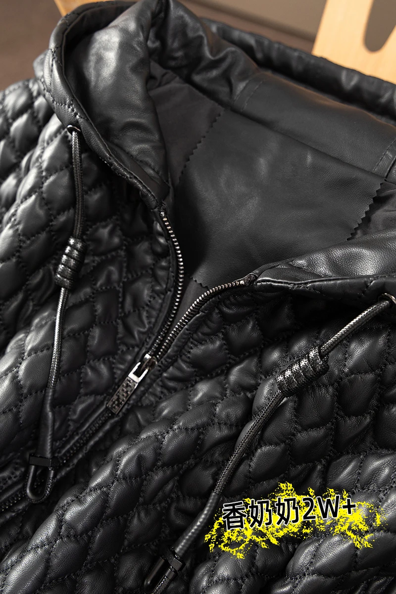 High Quality Genuine Leather Jacket Sheepskin Casaco Feminino Hooded Autumn/Winter  Real Leather Coat Women Warm 2022 New