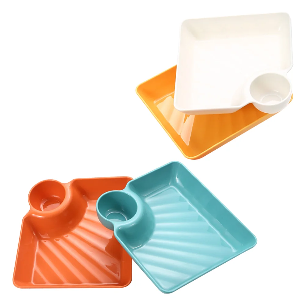 

4 Pcs Cheese Platters Dining Plate Vinegar Plate Dumpling Plate Sauce Sushi Trays Japanese Sushi Plates