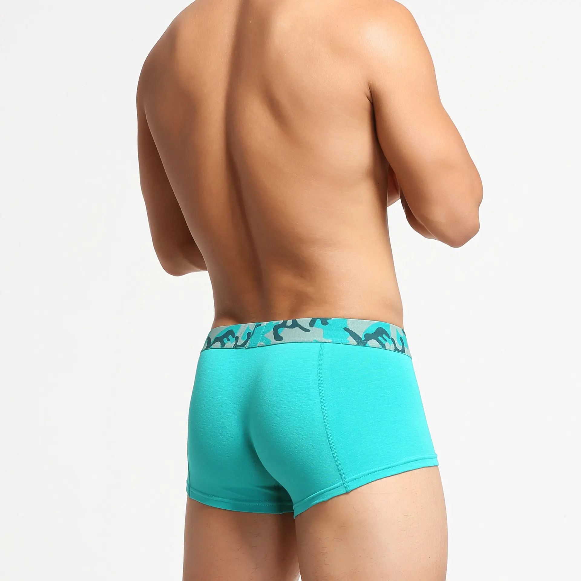 Новые мужские однотонные боксеры Seobean с низкой посадкой нижнее белье трендовые