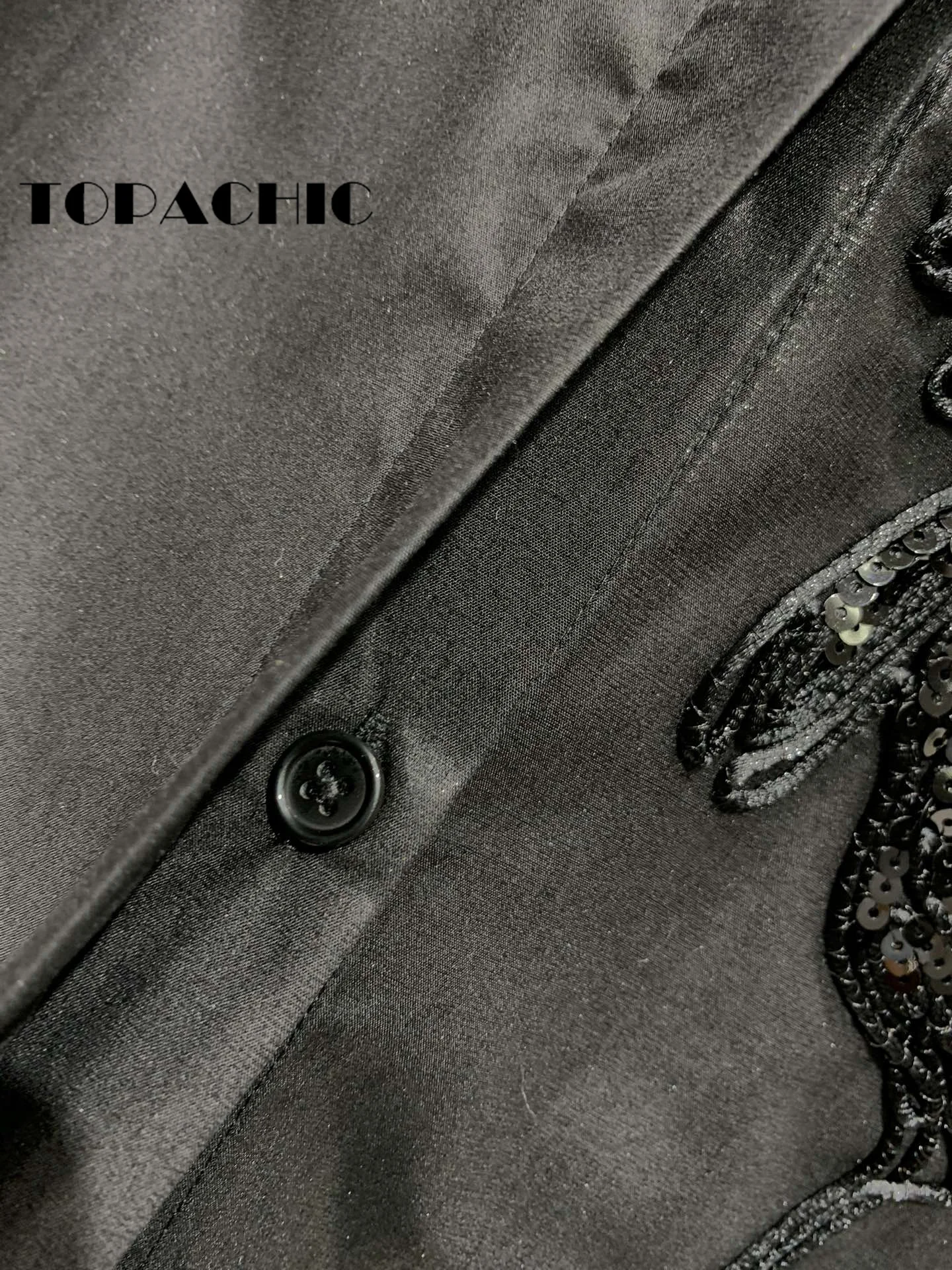 11 6 TOPACHIC-Женская одежда винтажная веревочная блузка с блестками и цветочной