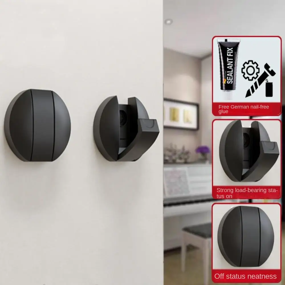 

4Pcs Black Coat Hooks Heavy Duty Aluminum Towel Hooks Foldable Retractable Wall Hooks Bathroom, Kitchen, Living Room, Corridor