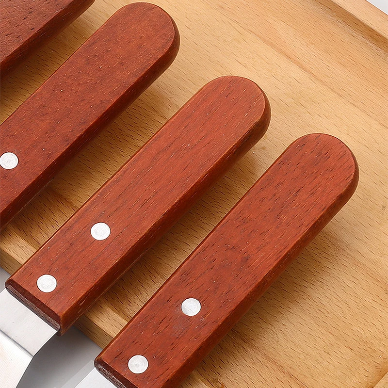 4/6/8/10/12 дюймов из нержавеющей стали с деревянной ручкой лопаточка для торта