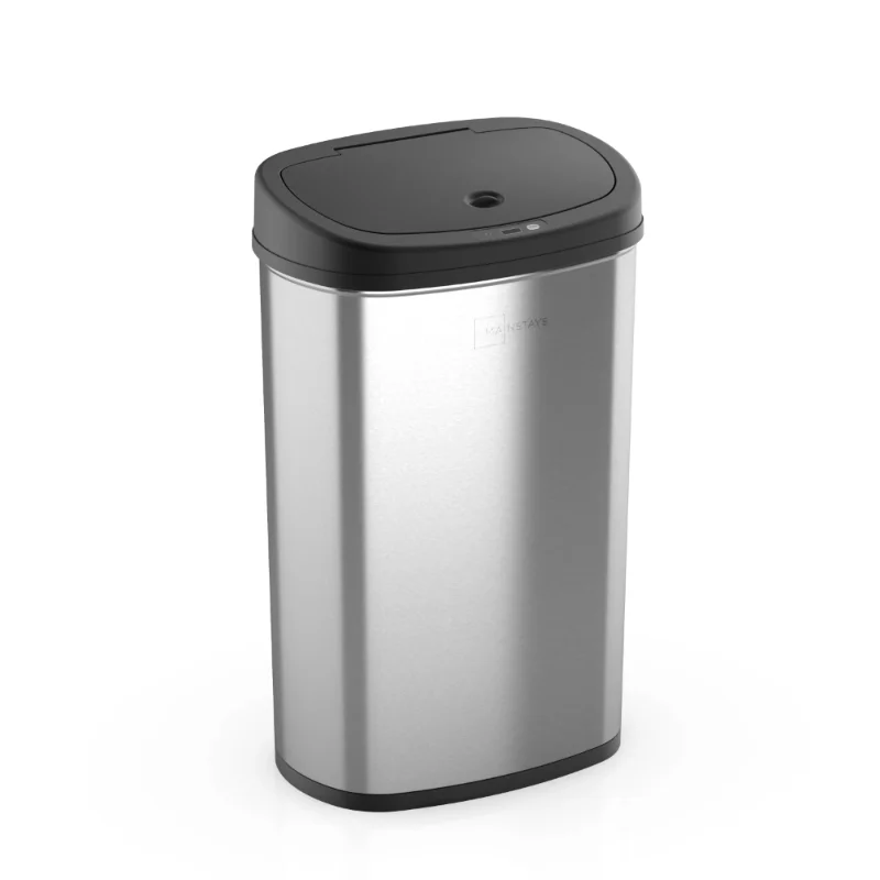 Mainstays 13.2 Gallon Trash Can, Motion Sensor Kitchen Trash Can, Stainless Steel trash bin kitchen trash can