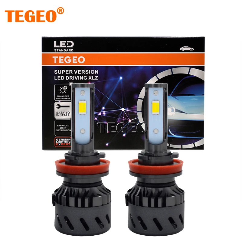 

TEGEO 2PCS H7 LED 3 Color 10000LM 60W Canbus Car Headlight Bulb No Error H4 H11 HB3 3000K 4300K 6000K Yellow White LED Fog Lamp