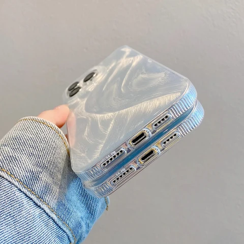 Силиконовый чехол для телефона с градиентным лазером для iPhone 16, 15, 14, 13, 12, 11 Pro Max Plus, полностью противоударный Противоскользящий мягкий чехол-бампер