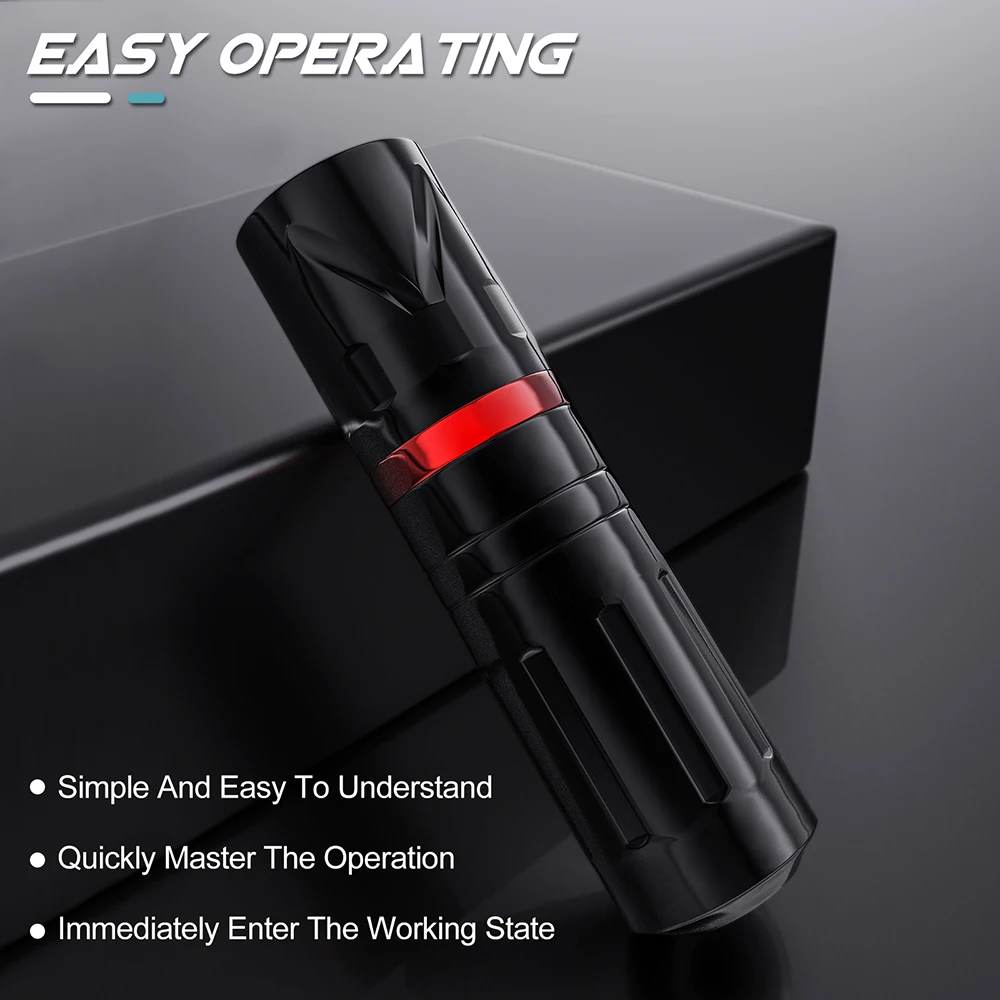 Беспроводная татуировочная машинка ручка для пистолета 4 2 мм ход 1800 мАч батарея