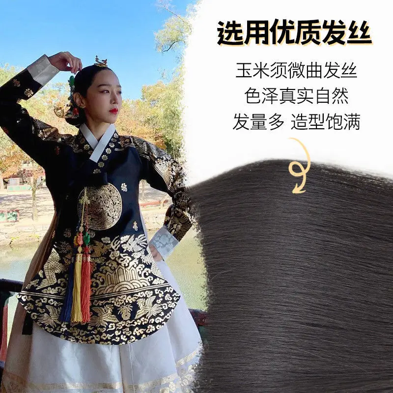 Корейский старинный женский парик Hanbok парики головной убор аксессуары для
