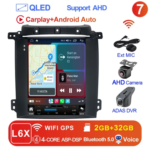 Автомагнитола LEHX L6 Pro 2 din, мультимедийный плеер на Android для Kia Sorento BL 2002-2006, в стиле Tesla, автомагнитола 2 din для Carplay, GPS, стерео