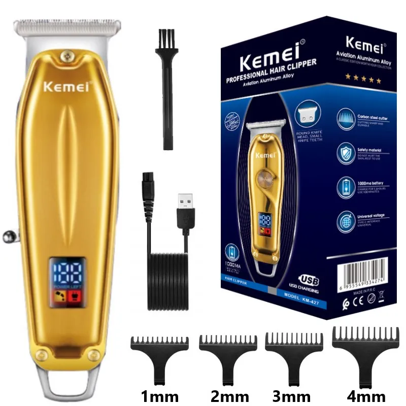 Mini Design Engraving Shear Razor Hair Clipper Trimmer For Men Km-426