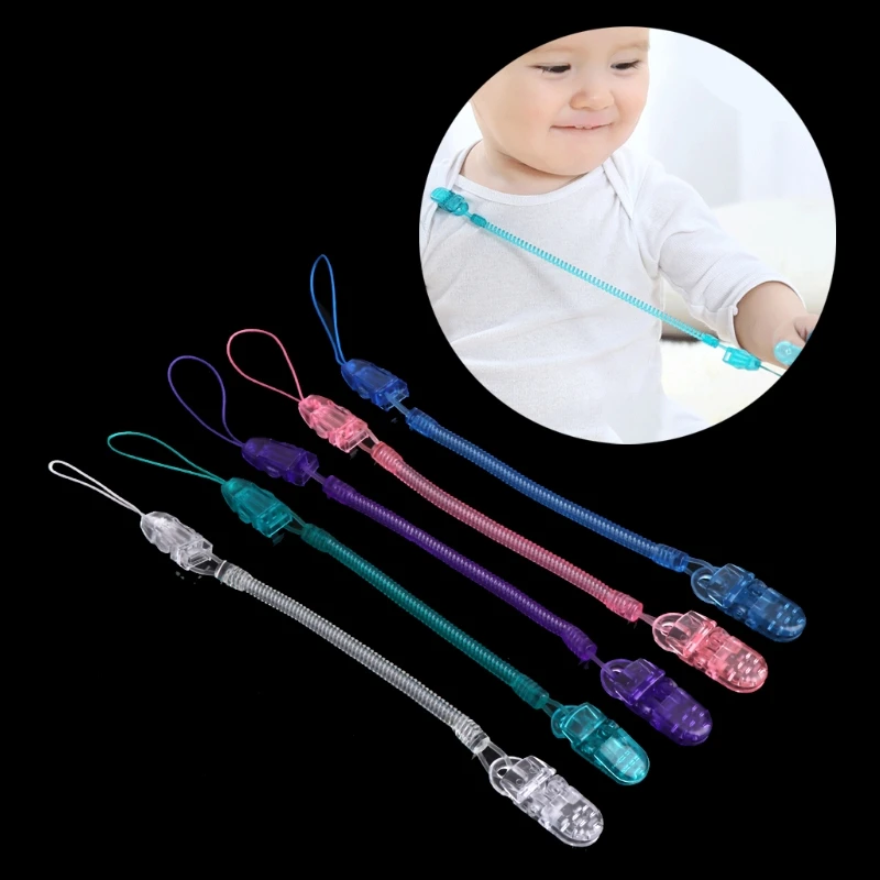 

Pacifier Nipple Chain Baby Infant Toddler Dummy Pacifier Clip Coil Soother Chain