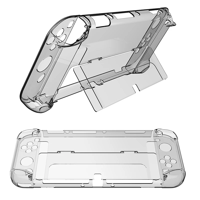 

Crystal Clear Shell for Nintendo Switch OLED 3 in 1 Protective Flip Case Cover Skin Guard for Nintendo Switch OLED Console New