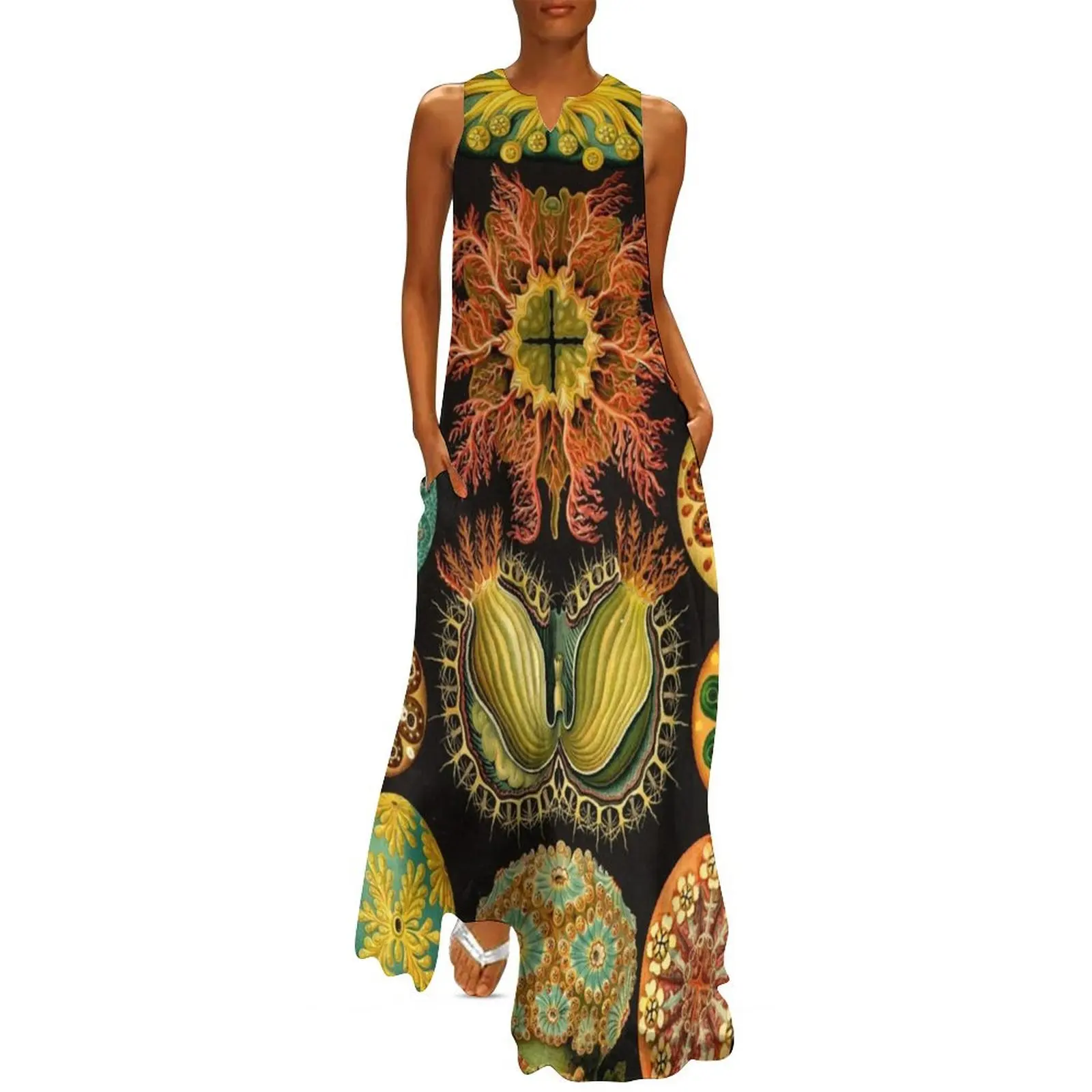 Длинное женское платье для торжественных случаев асцит-Эрнст Haeckel элегантные