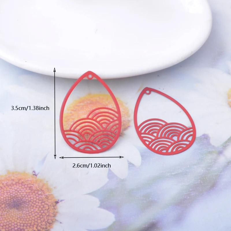 10 шт. 3 5*2 6 см светло-золотой цвет капли воды подвески латунные ювелирные