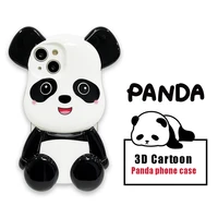 3d cartoon panda phone case for iphone 13 pro 12 promax 11 xsmax chinoiserie cartoon cute panda all inclusive anti fall shell