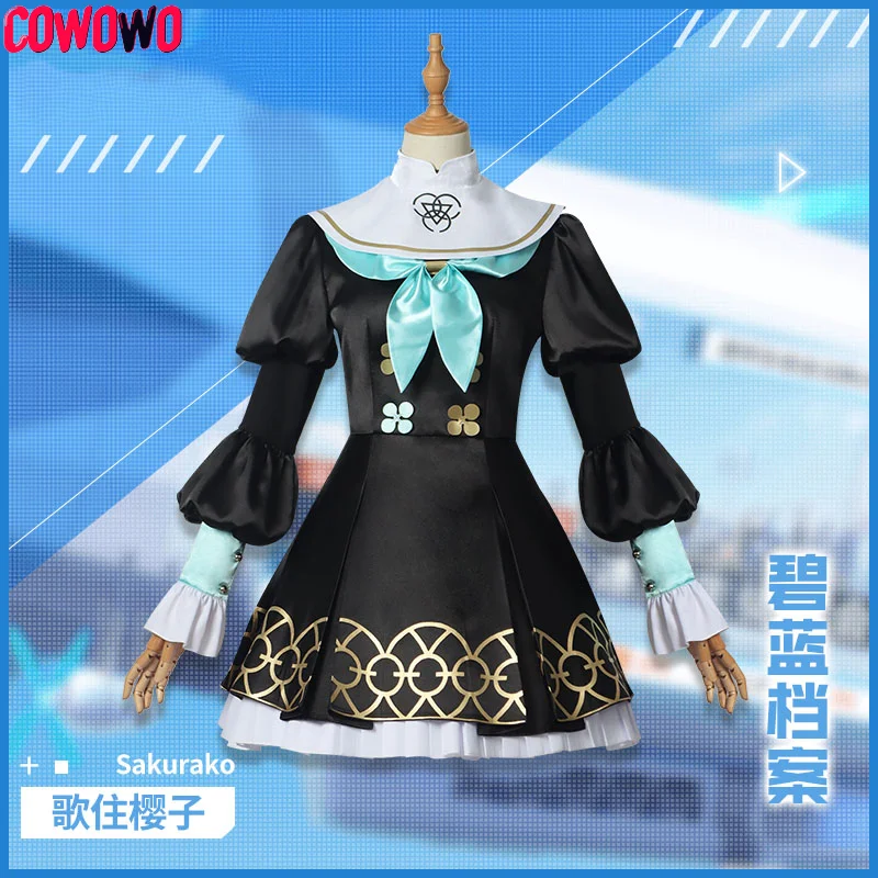 

COWOWO Game Blue Archive cos Utazumi Sakurako Cosplay Costume Cute Jk pleated skirt School Uniform Women Costume A