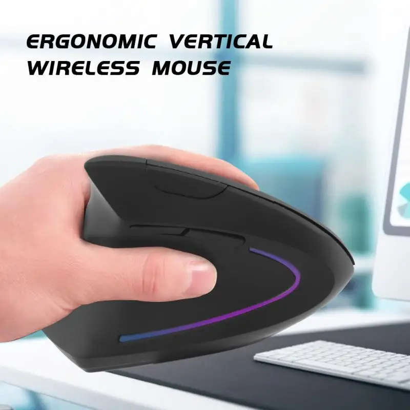 

2.4g Upright Mouse 1600dpi Mice Usb Gaming Vertical Mouse Charging Cool Shark Right Hand Ergonomic Creative Vertical New