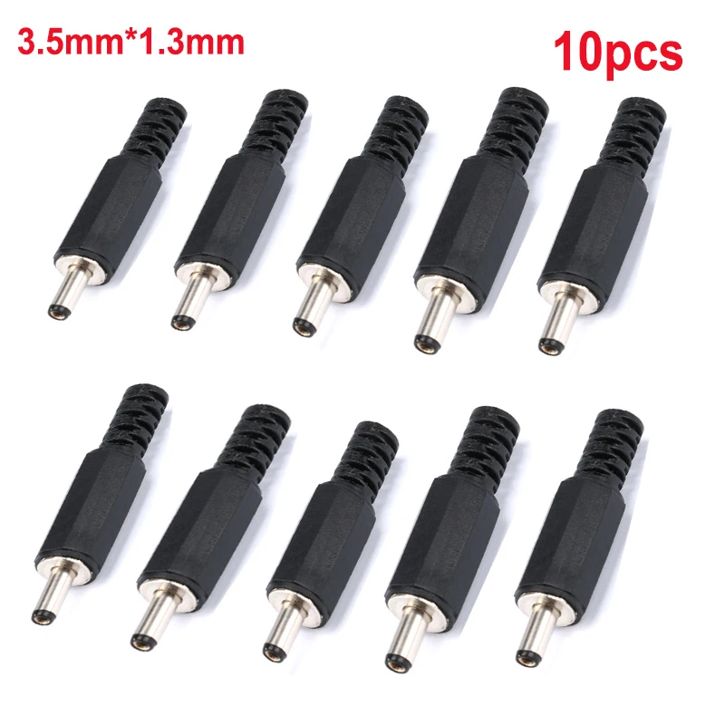 

10/5 шт. штекеры питания постоянного тока 3,5 мм X 1,3 мм разъем питания постоянного тока 3,5*1,3 мм штекеры для крепления разъема постоянного тока 1A 30 в черный разъем